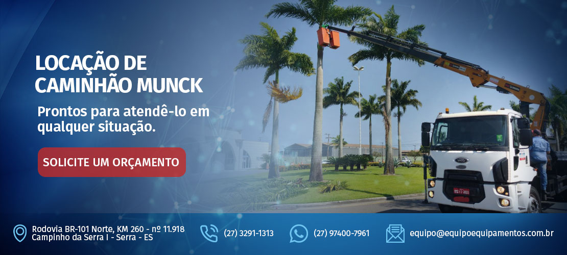 Banner Locação de Munck